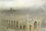 Albert Goodwin Famous Paintings - The Rain From Heaven, All Souls, Oxford